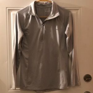 Light Gray Half Zip; Athletic Wear